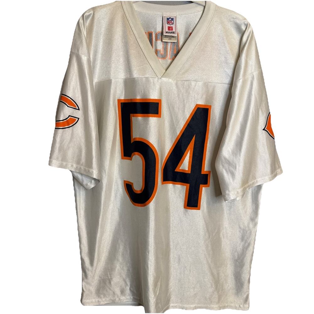 VTG NFL Players Jersey Shirt 54 Chicago Bears #54 Urlacher White SZ L